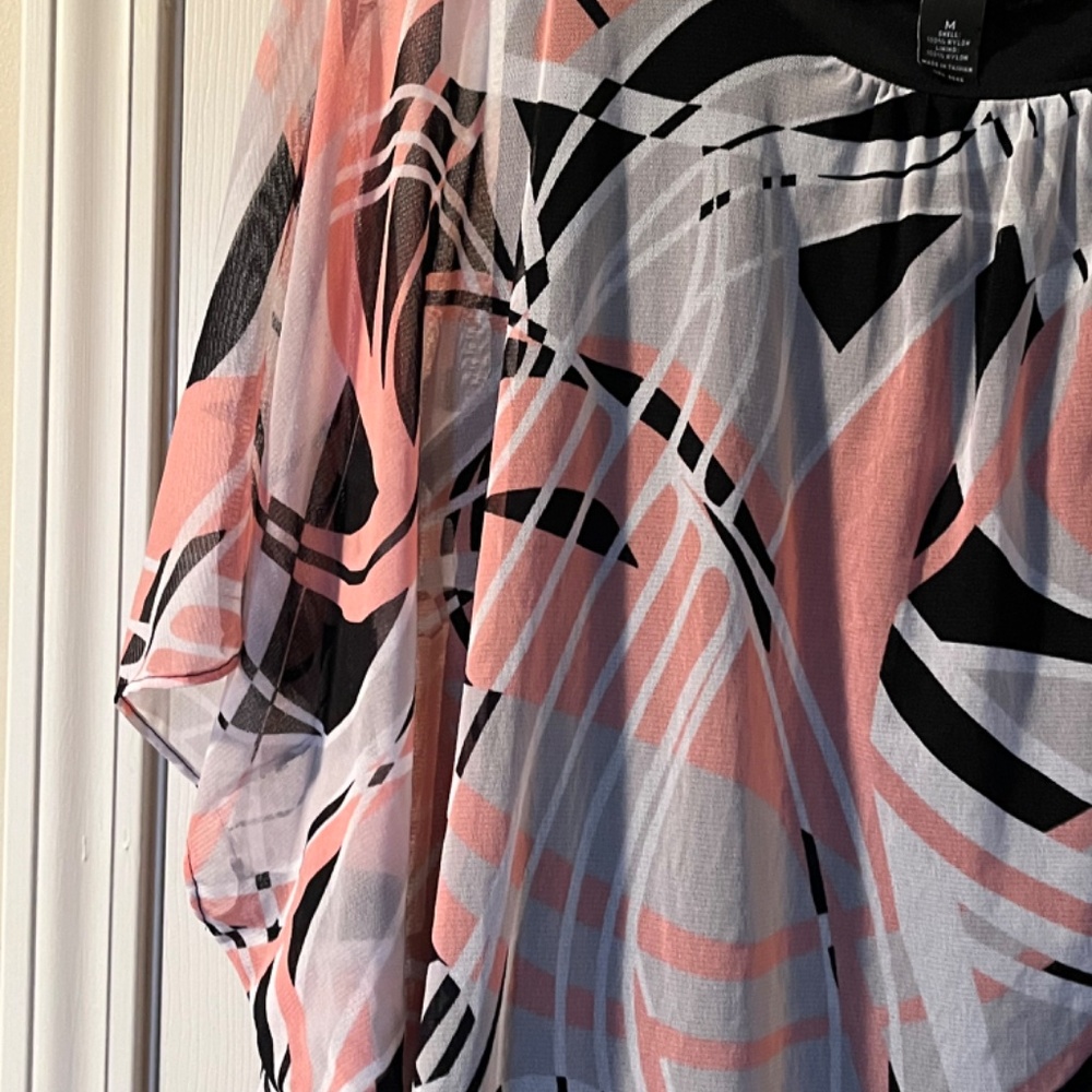 Alfani Medium Pink, Black, and White Top - Picture 2 of 4